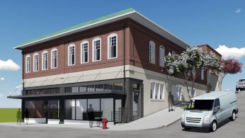 Exterior photo of Catfish Row rendering