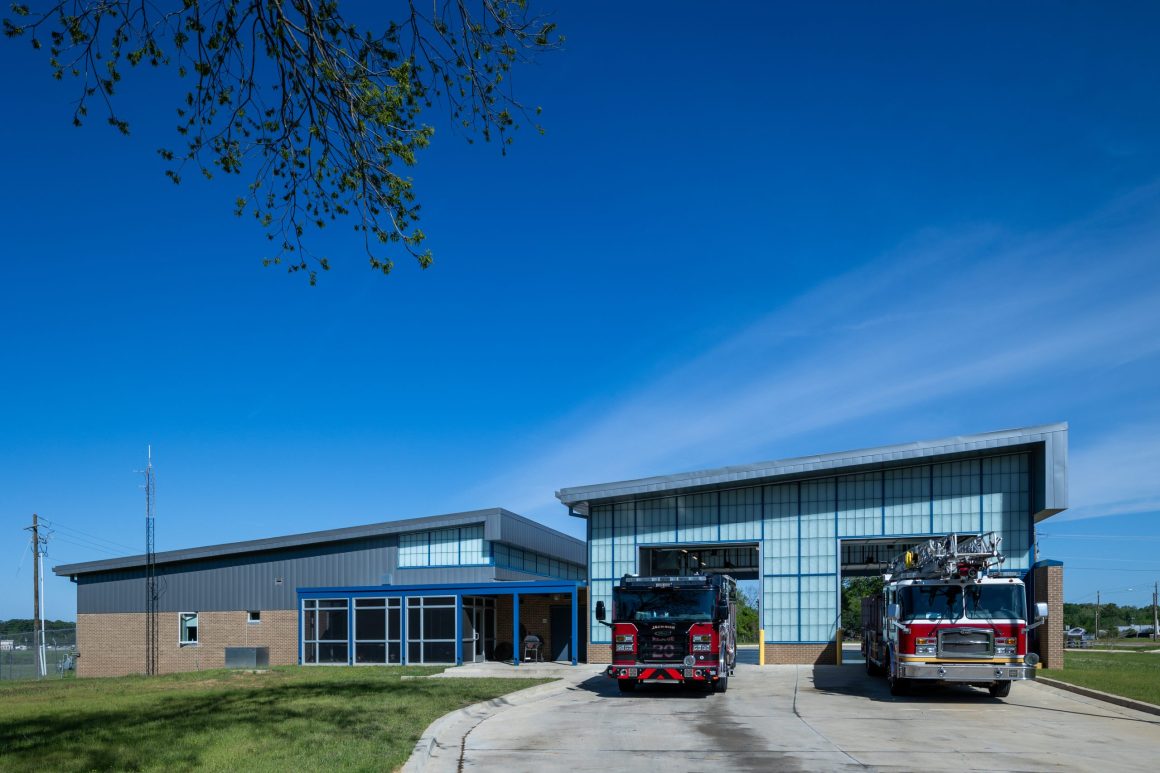 Exterior view of fire station