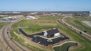 Arial view of bank site