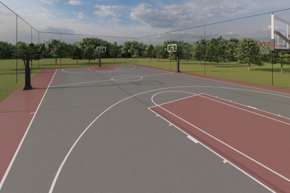 Rendering of Basketball Courts